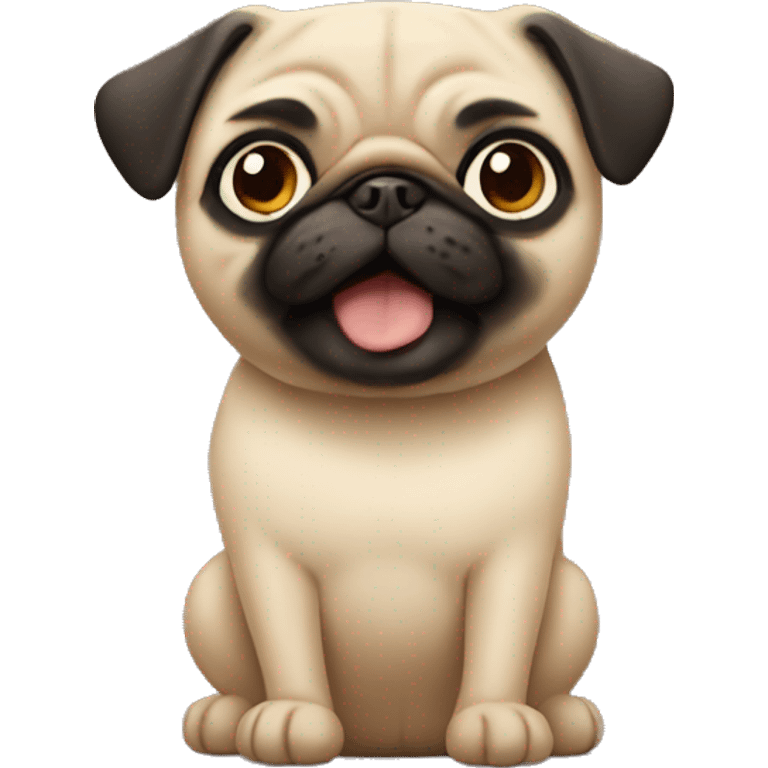 a cat that looks like a pug emoji