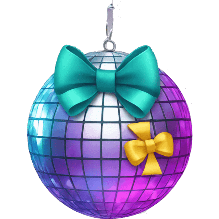 Disco ball with bow emoji