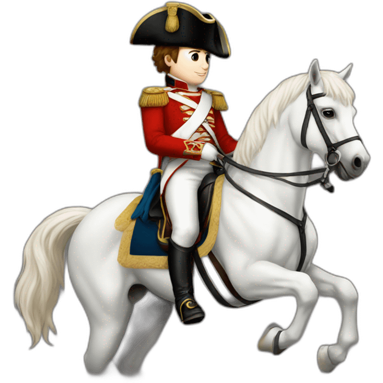 young napoleon on white horse emoji