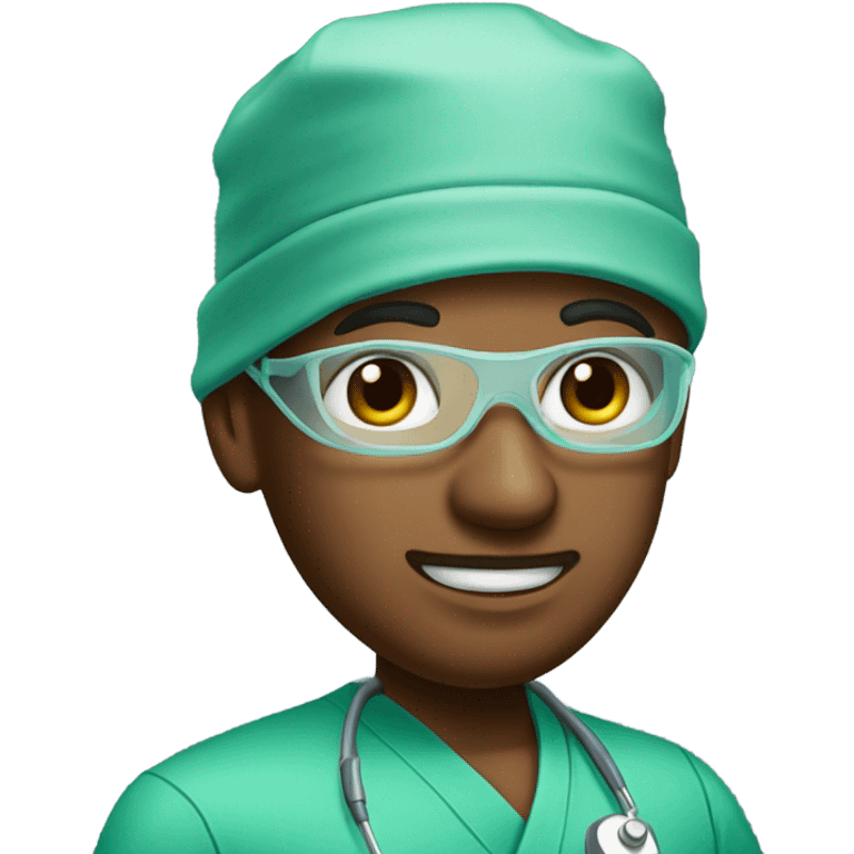 Plastic surgeon in green uniform emoji