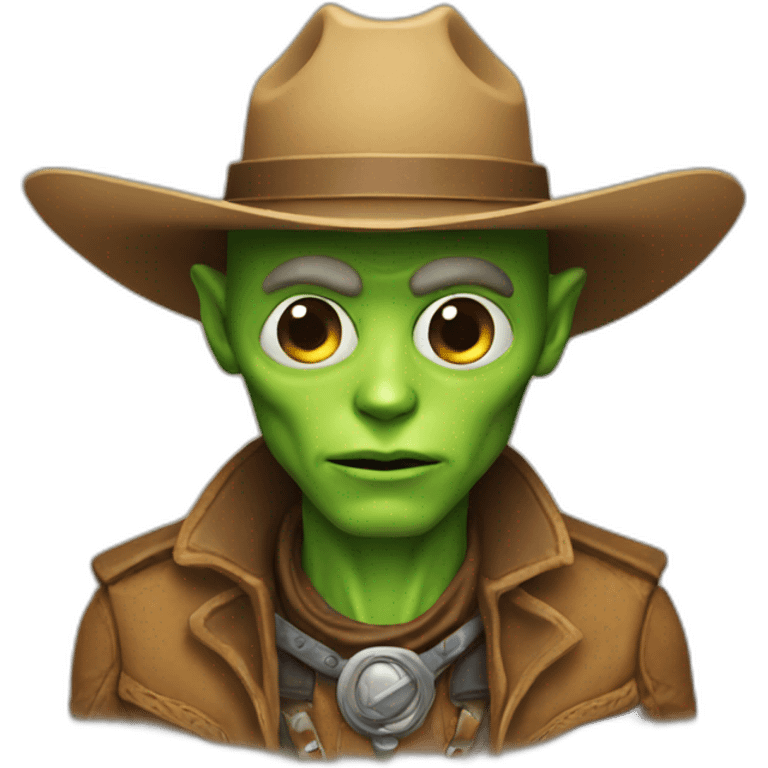 Alien-cowboy emoji