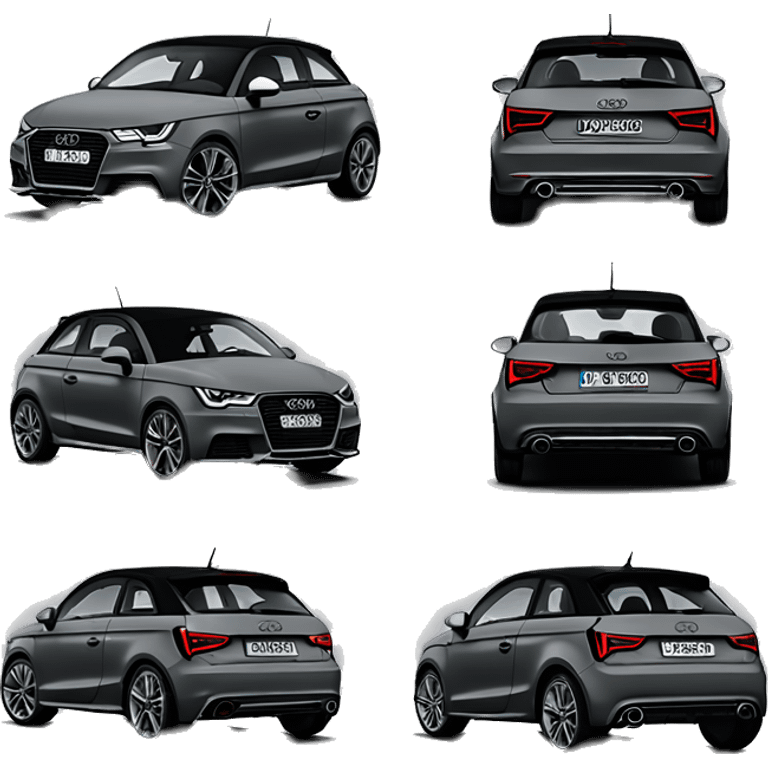 New Audi A1 in dark grey with black roof  emoji