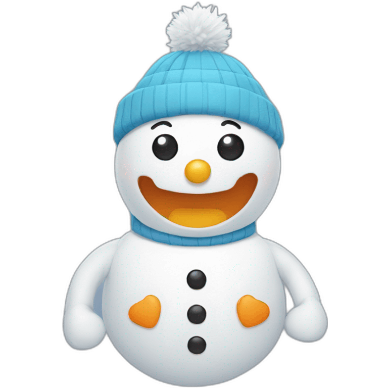 snowman in fitness suit emoji