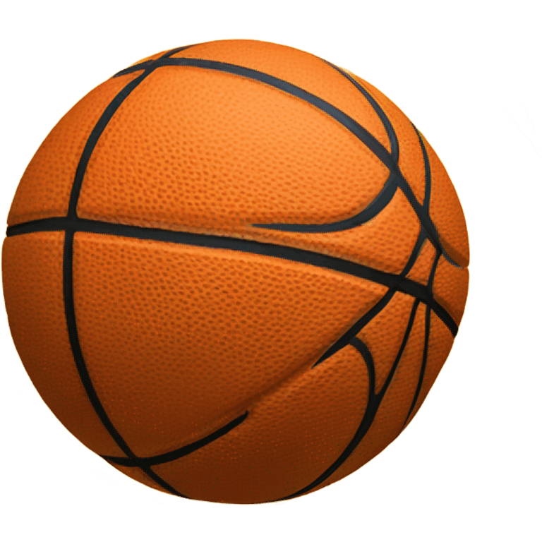 A basketball with motion lines to represent sports action emoji