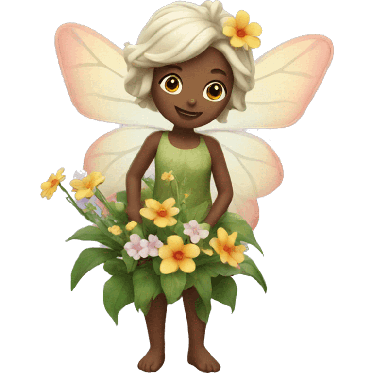 fairy with flowers emoji