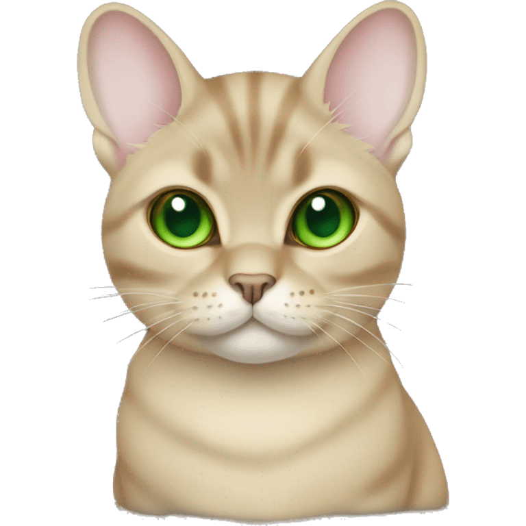 British chinchilla gold cat with green eyes  emoji