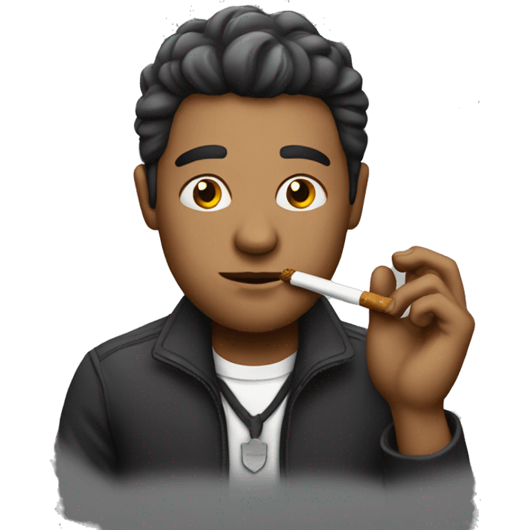 A guy smoking emoji