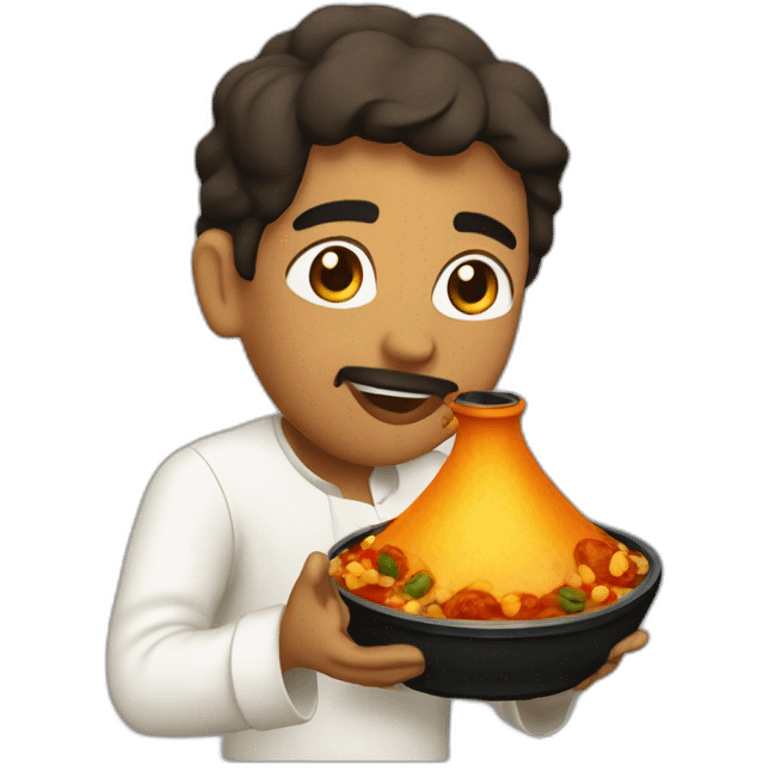 Carlos the singer eating a tajine discustingly emoji