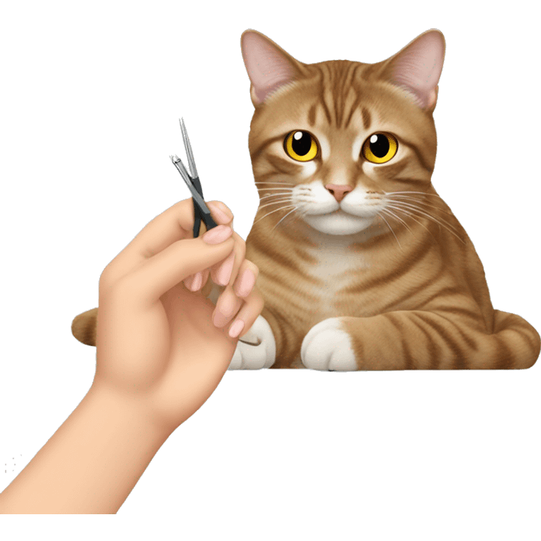 a cat doing its nails emoji