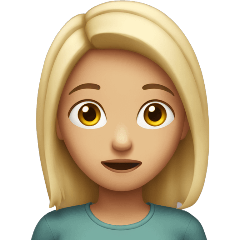 nervous girl emoji