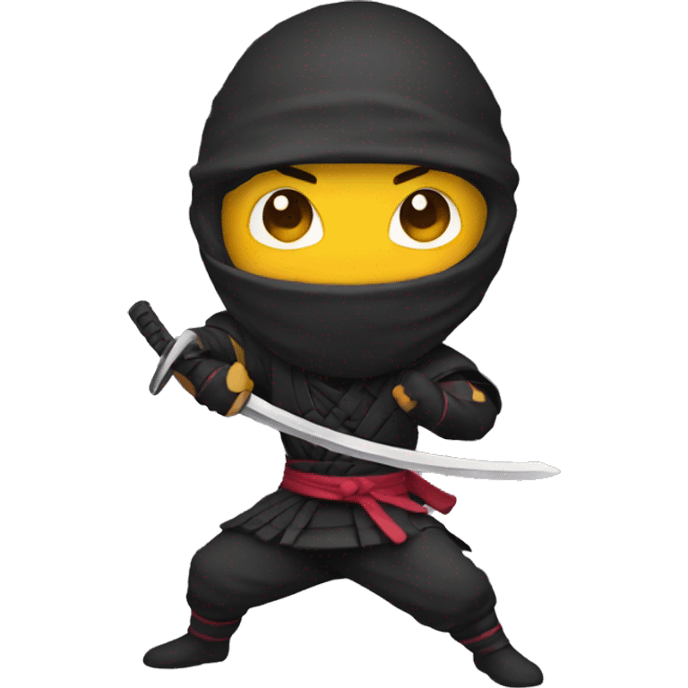 ninja holding action figure emoji