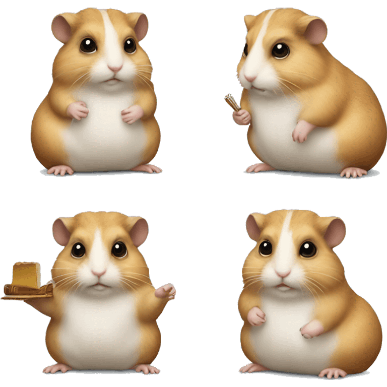 a hamster dressed as an Athenian philosopher. emoji