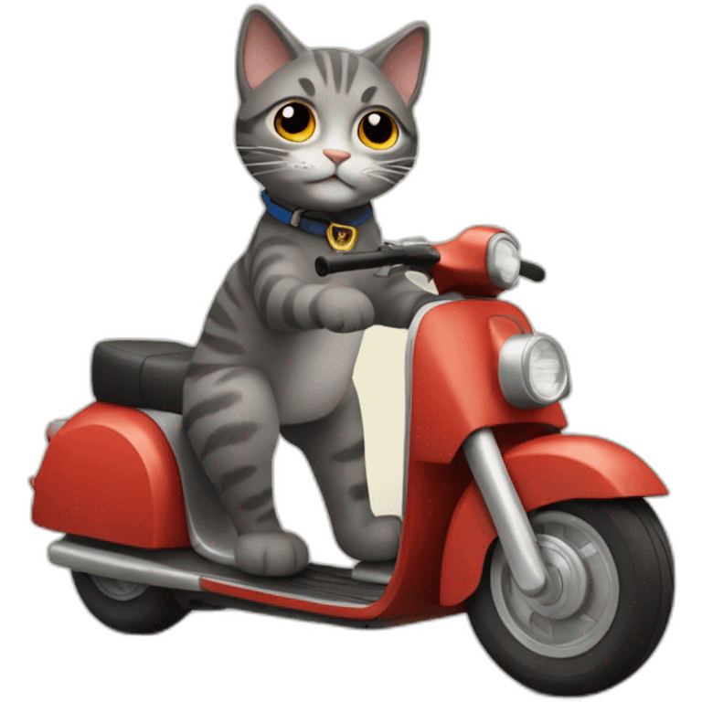 Cat riding a scotter emoji