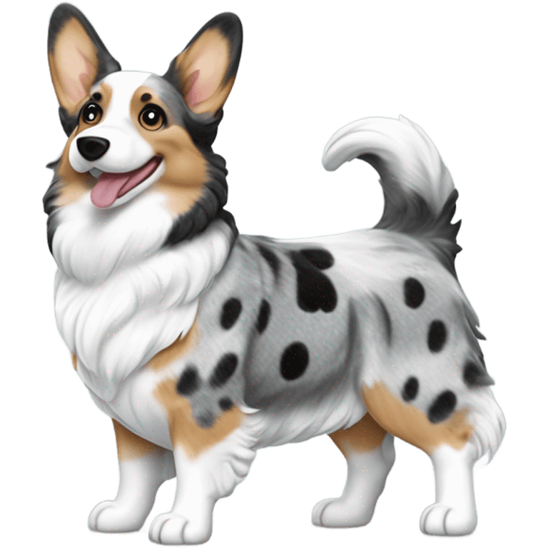 Blue merle corgi emoji