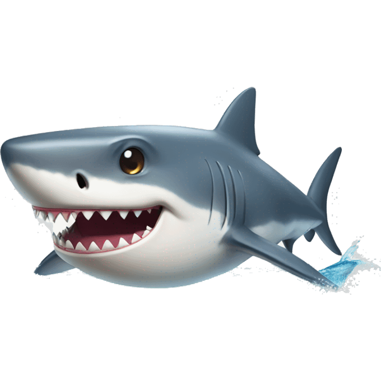 Shark wearing bikini emoji