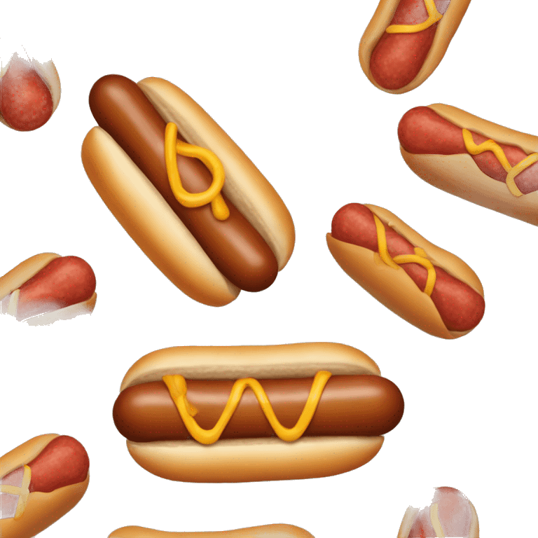 Un perro salchicha disfrazado de hotdog emoji