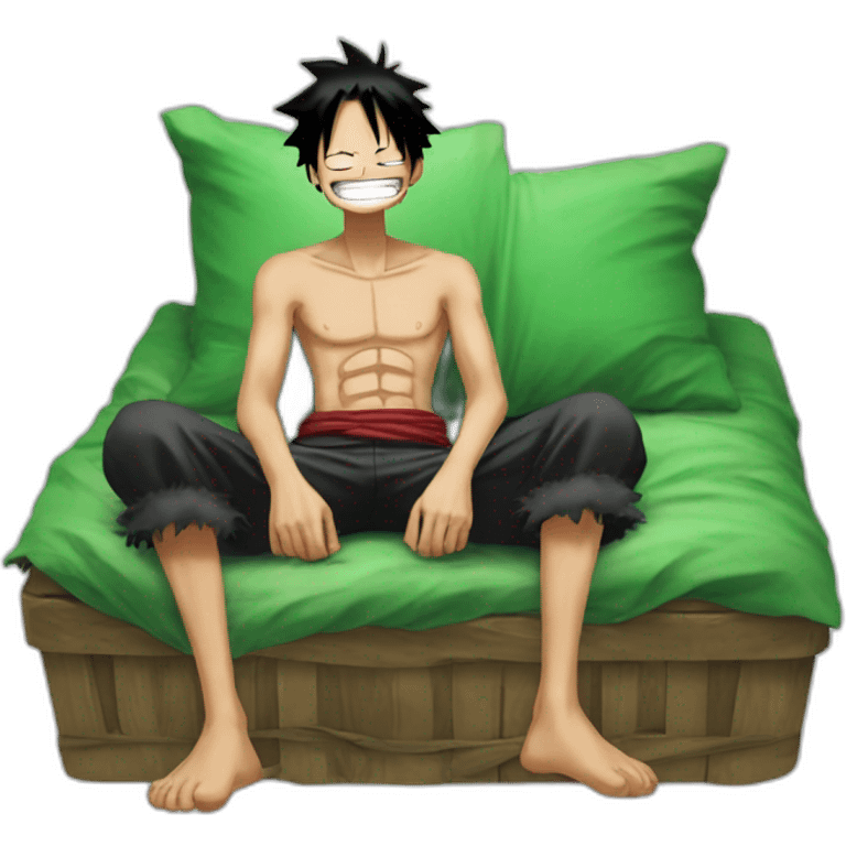 luffy qui dort sur zoro emoji