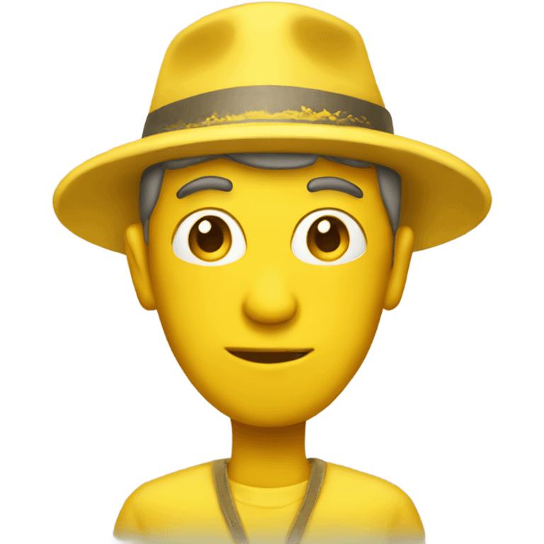 yellow guy with yellow chullo emoji