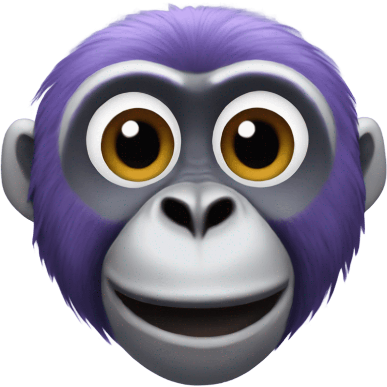 generate a violet gibbon monkey  emoji