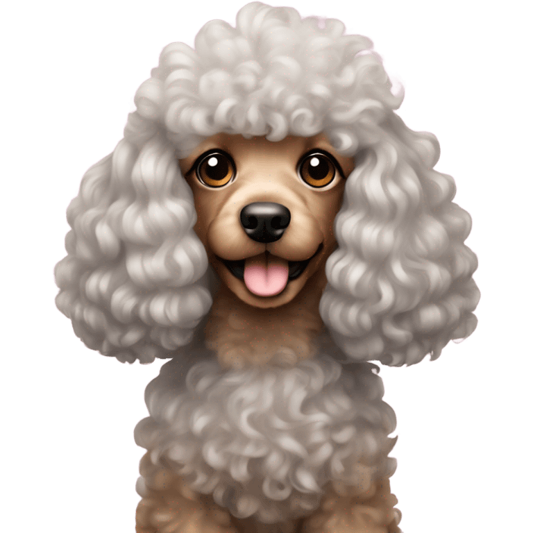 Poodle with long wavy hair  emoji