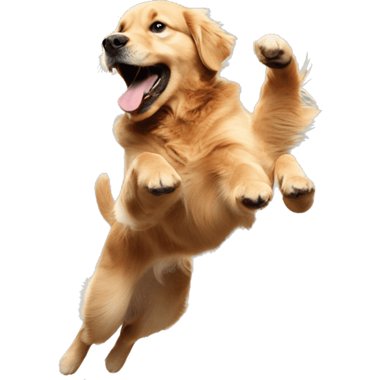 Golden retriever jumping up and down saying only 10 days emoji