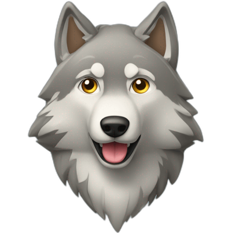 Loup dans montagne  emoji