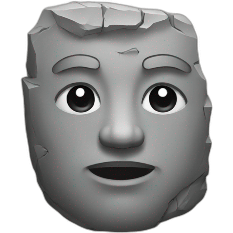 Stone face emoji