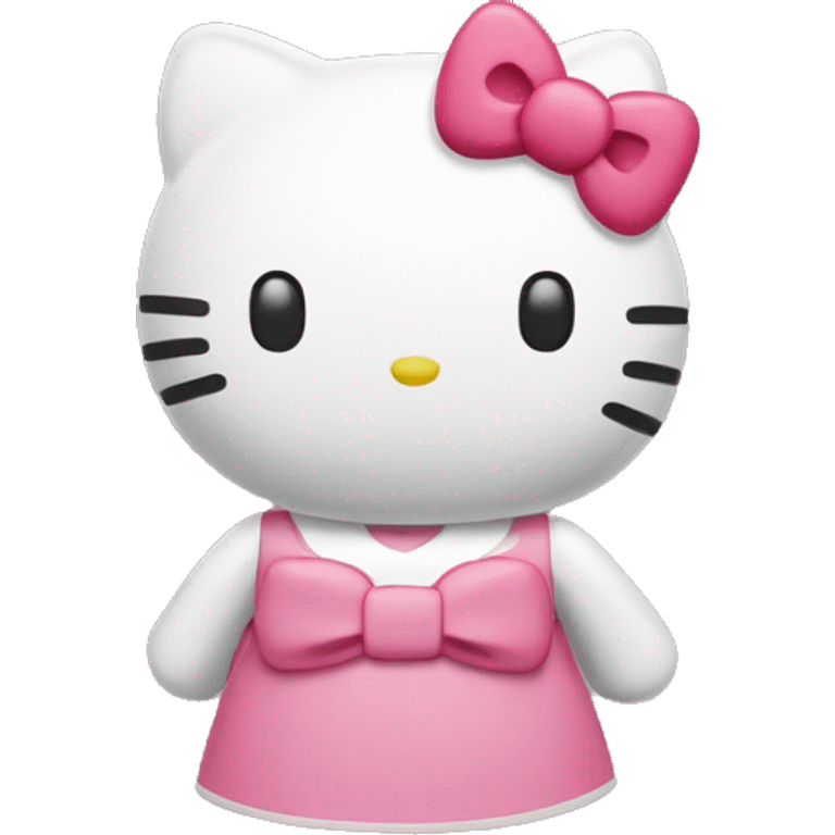 Hello kitty with invisible bow emoji