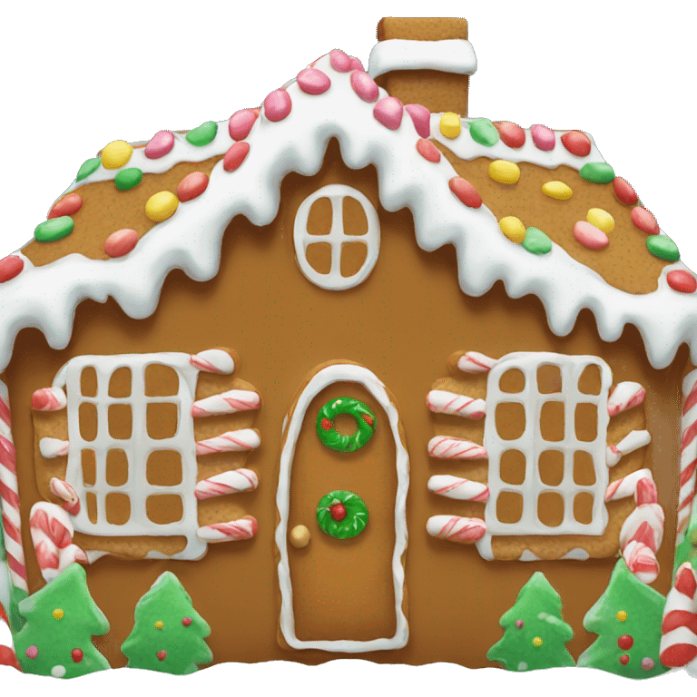 Gingerbread house emoji