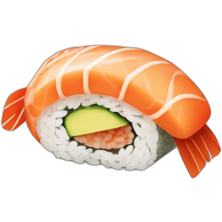 sushi with shrimp emoji