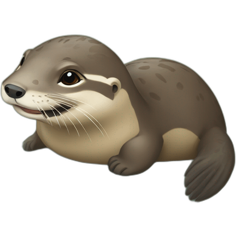 loutre sur tortue emoji