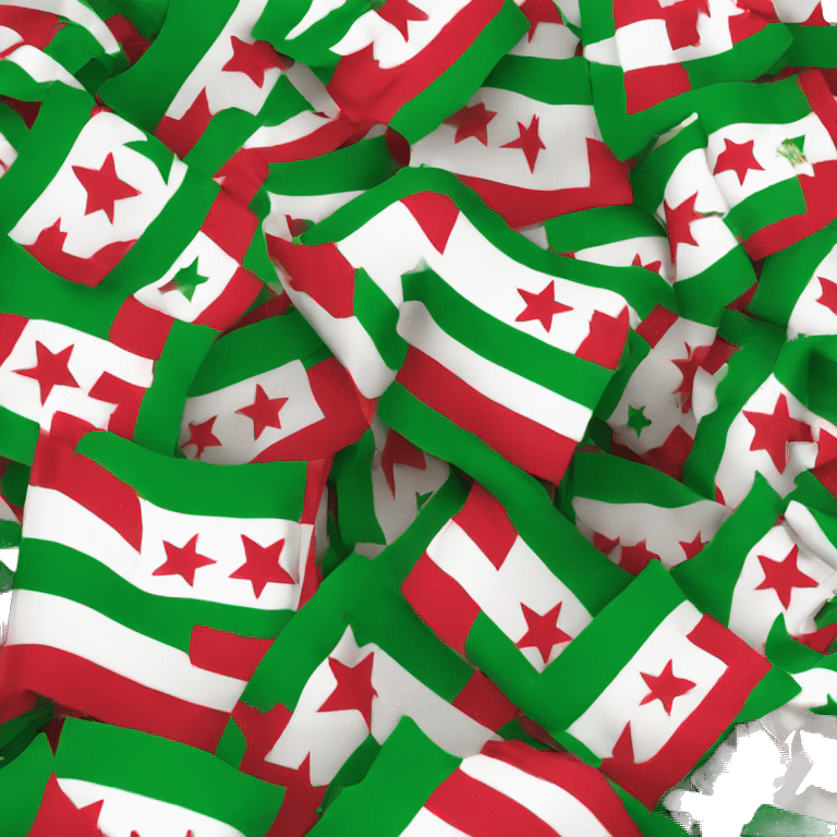 syrian flag three red stars green top emoji