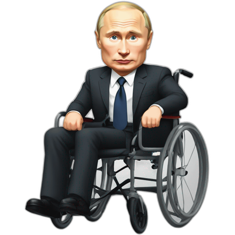 vladimir putin holding meatcube small jumping wheelchair blod emoji