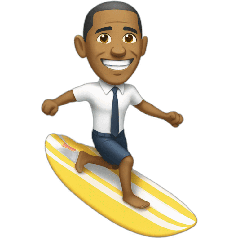 Obama surfing emoji