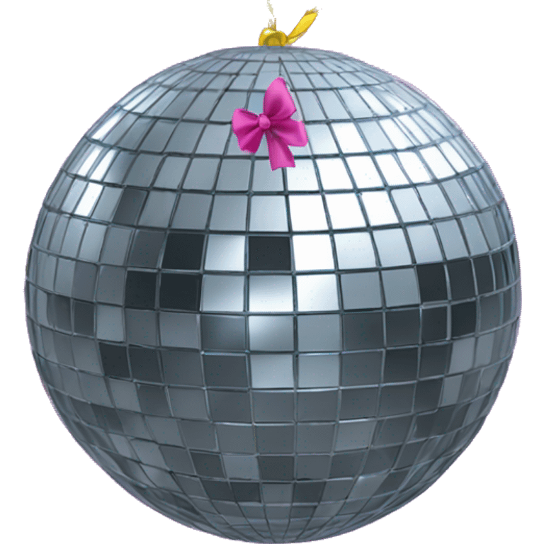 Disco ball with bow emoji