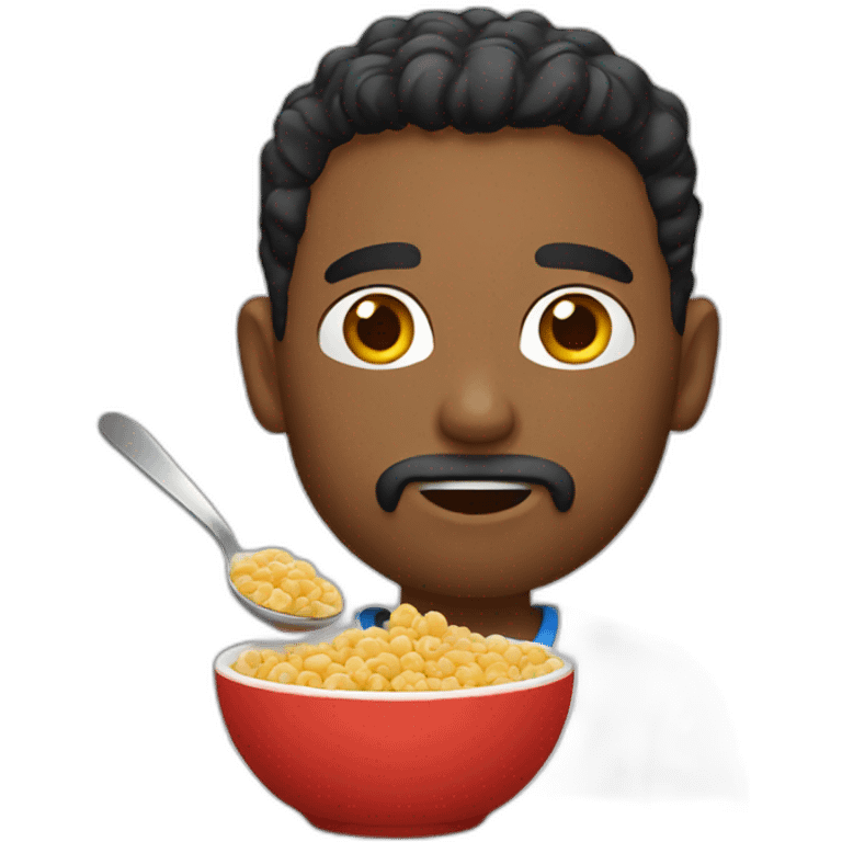 man eat cereal emoji