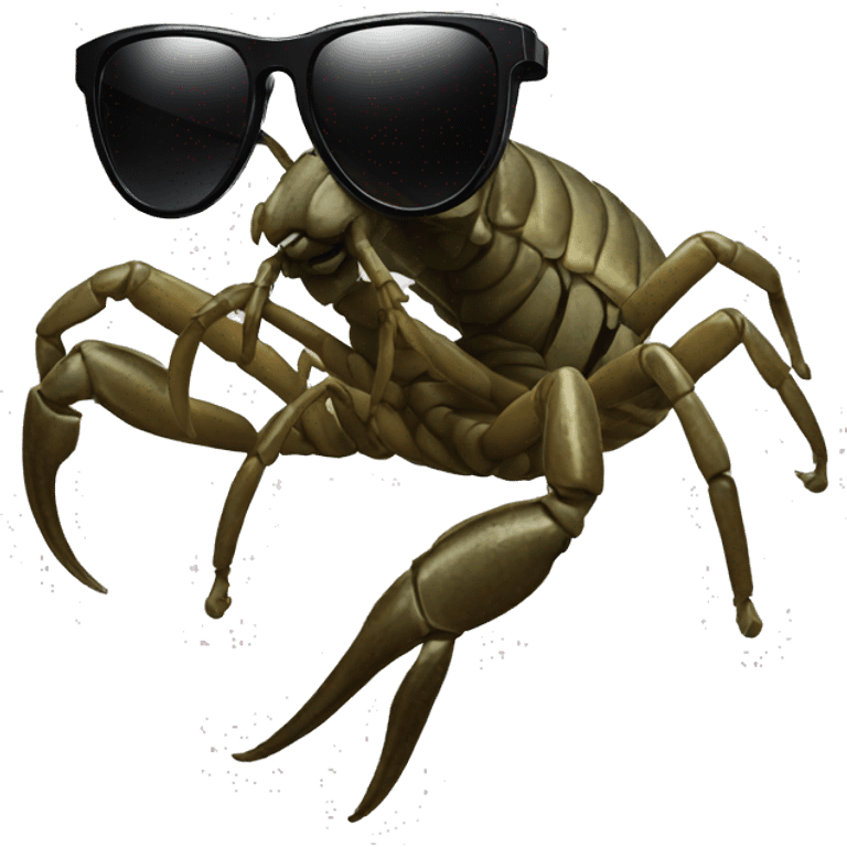 Scorpion with sunglasses emoji