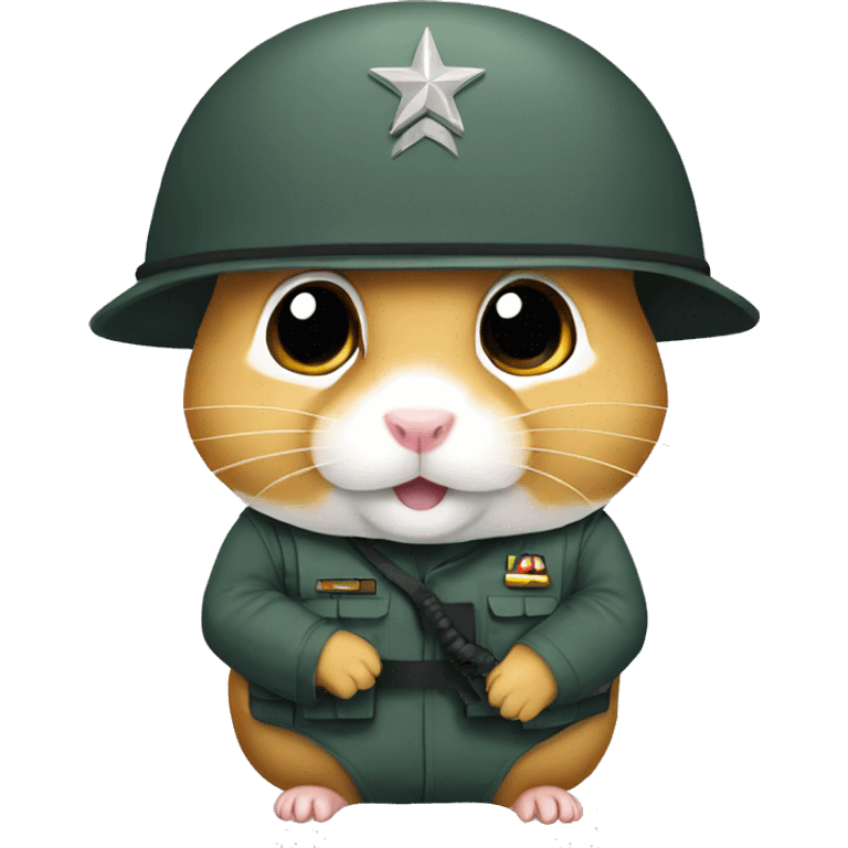 A military hamster emoji