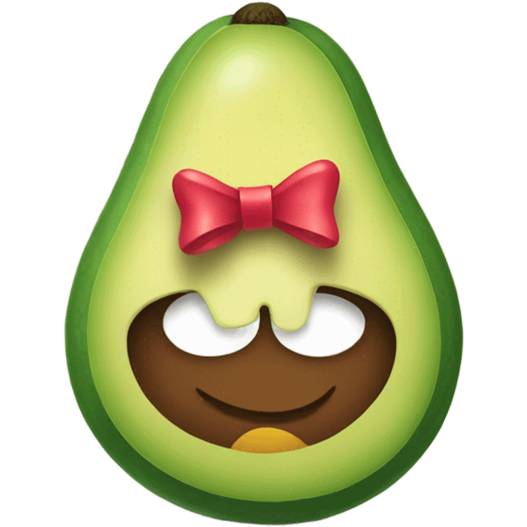 avocado with bow emoji