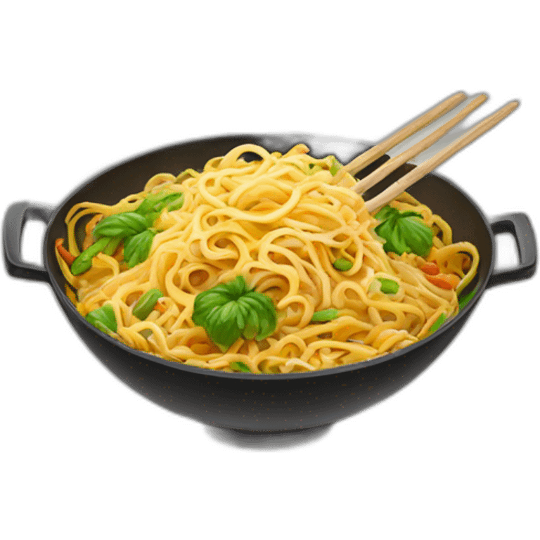 Stir-fry-noodles-in-wok emoji