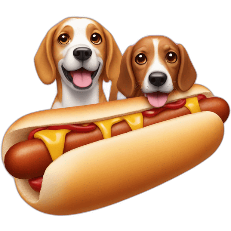 hotdog with two dogs emoji