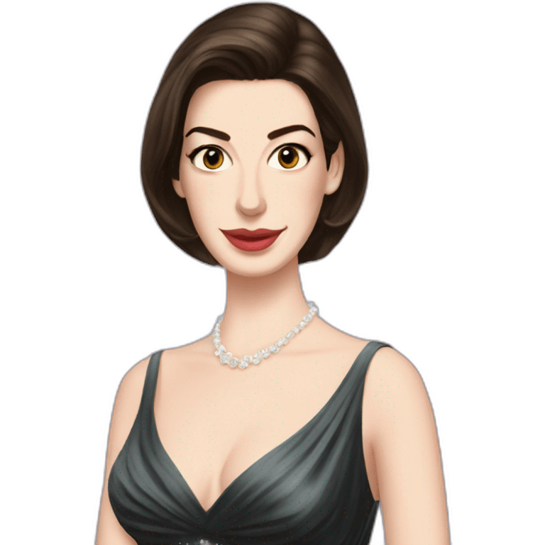 Anne Hathaway In an evening dress emoji