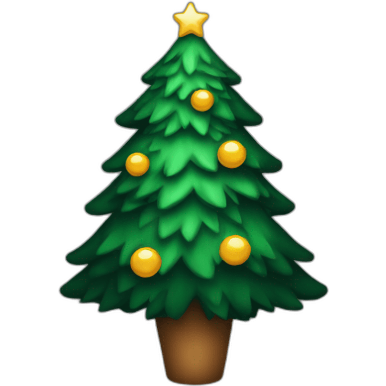 Christmas tree black emoji