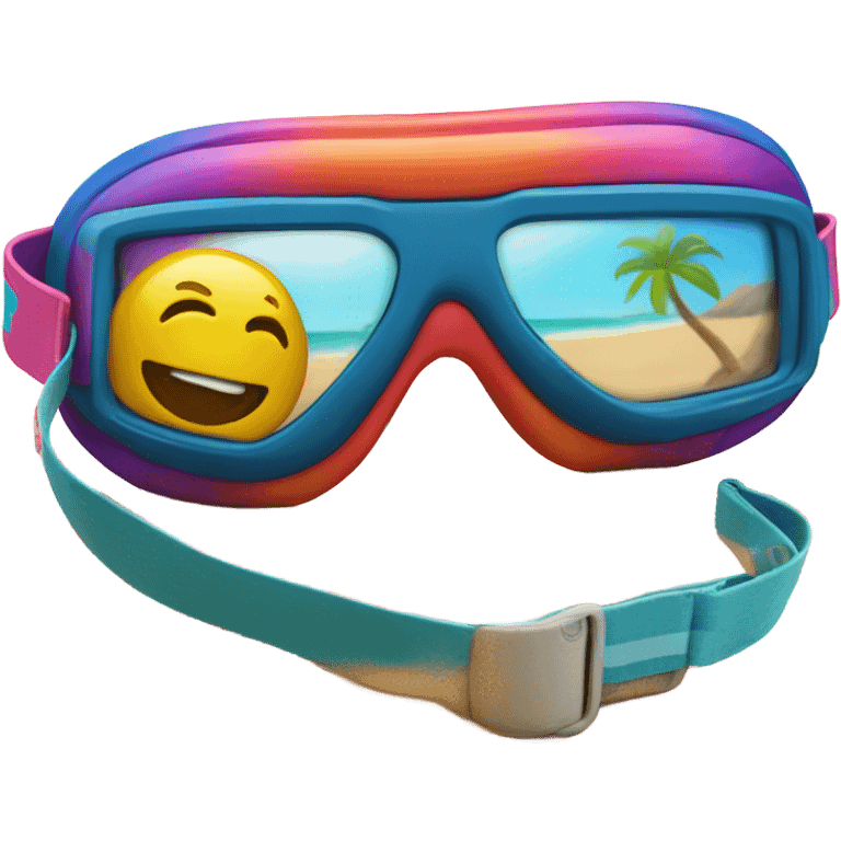 goggles and volleyball emoji