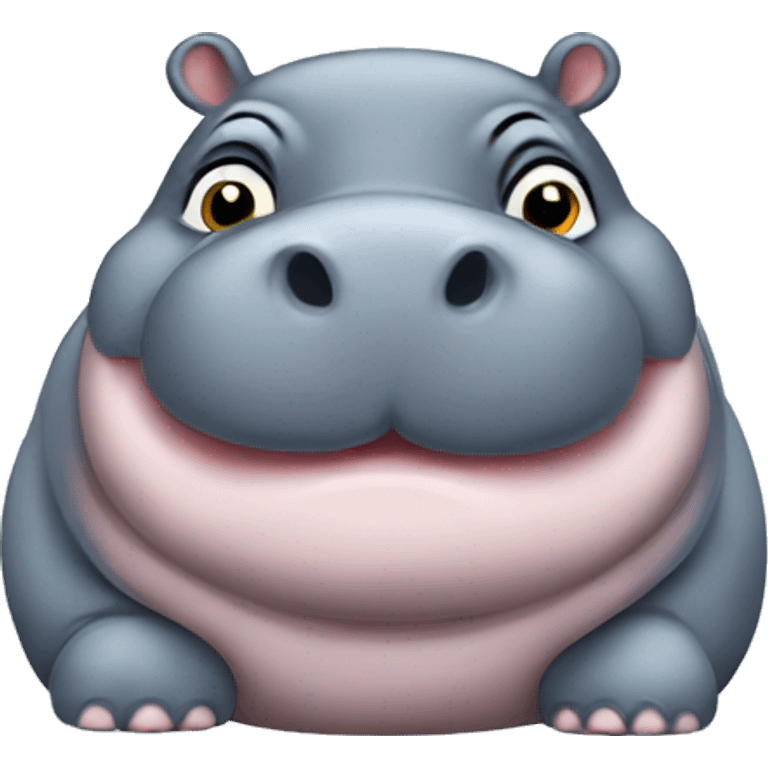 fat baby hippo emoji