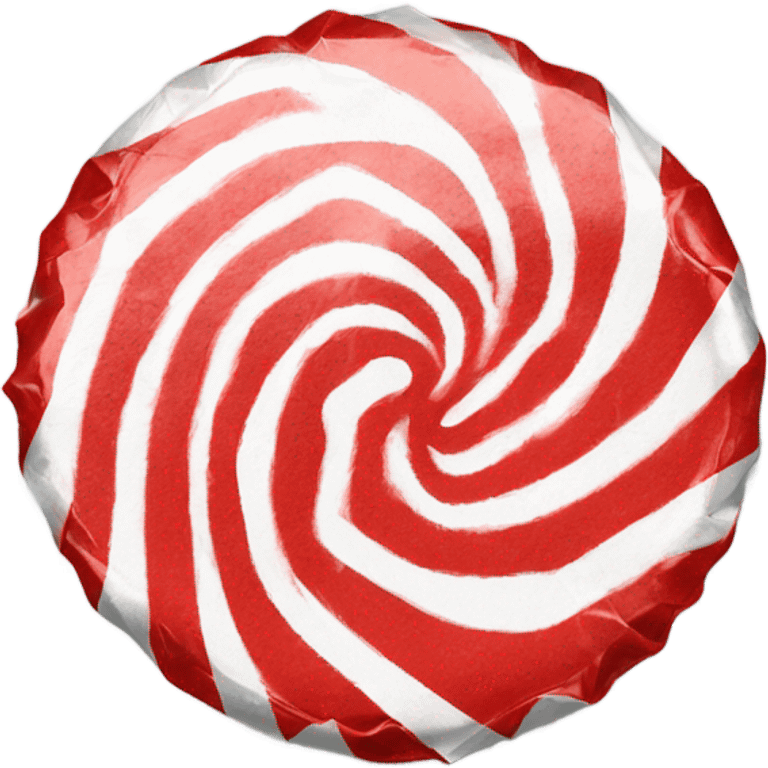 Circle Red and white peppermint in wrapper emoji