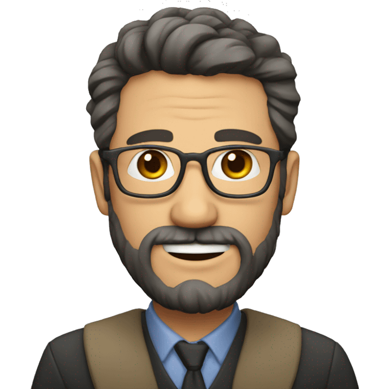 PROFESOR moreno con barba emoji