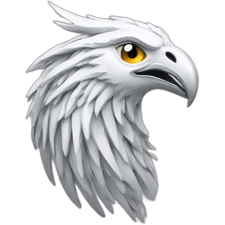 White Gold Phoenix Head emoji