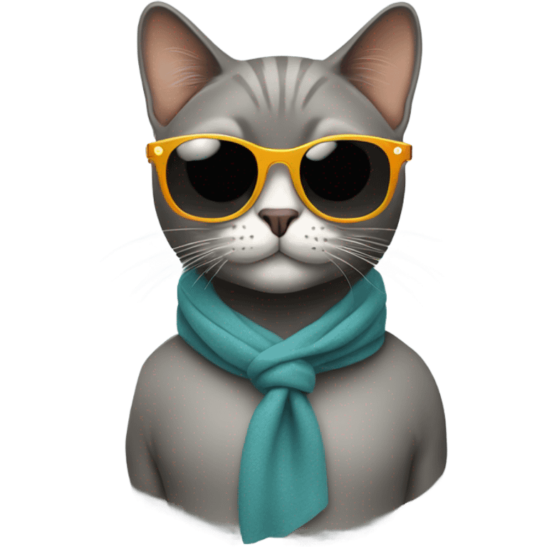 Cat with sunglasses emoji