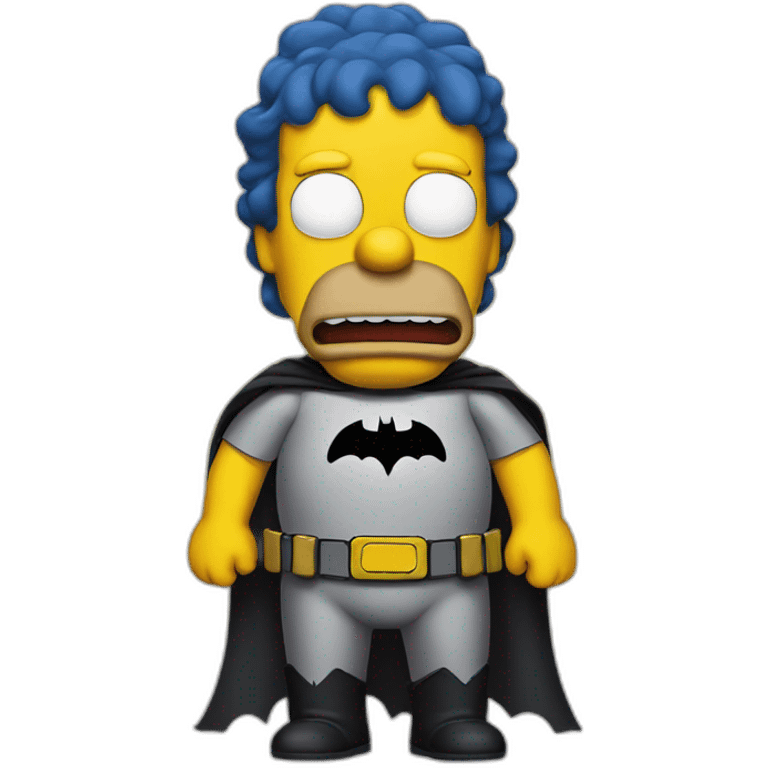 Homer simpson in a batman costume emoji